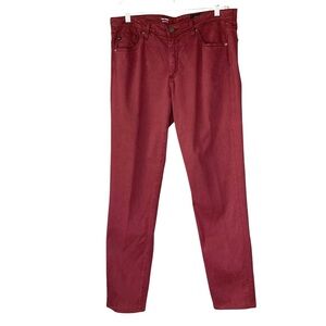AG Adriano Goldschmied Burgundy‎ Maroon Prima Cigarette Leg Jean. Size 30R